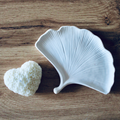 Candela Cuore con vassoio Foglia di Ginkgo
