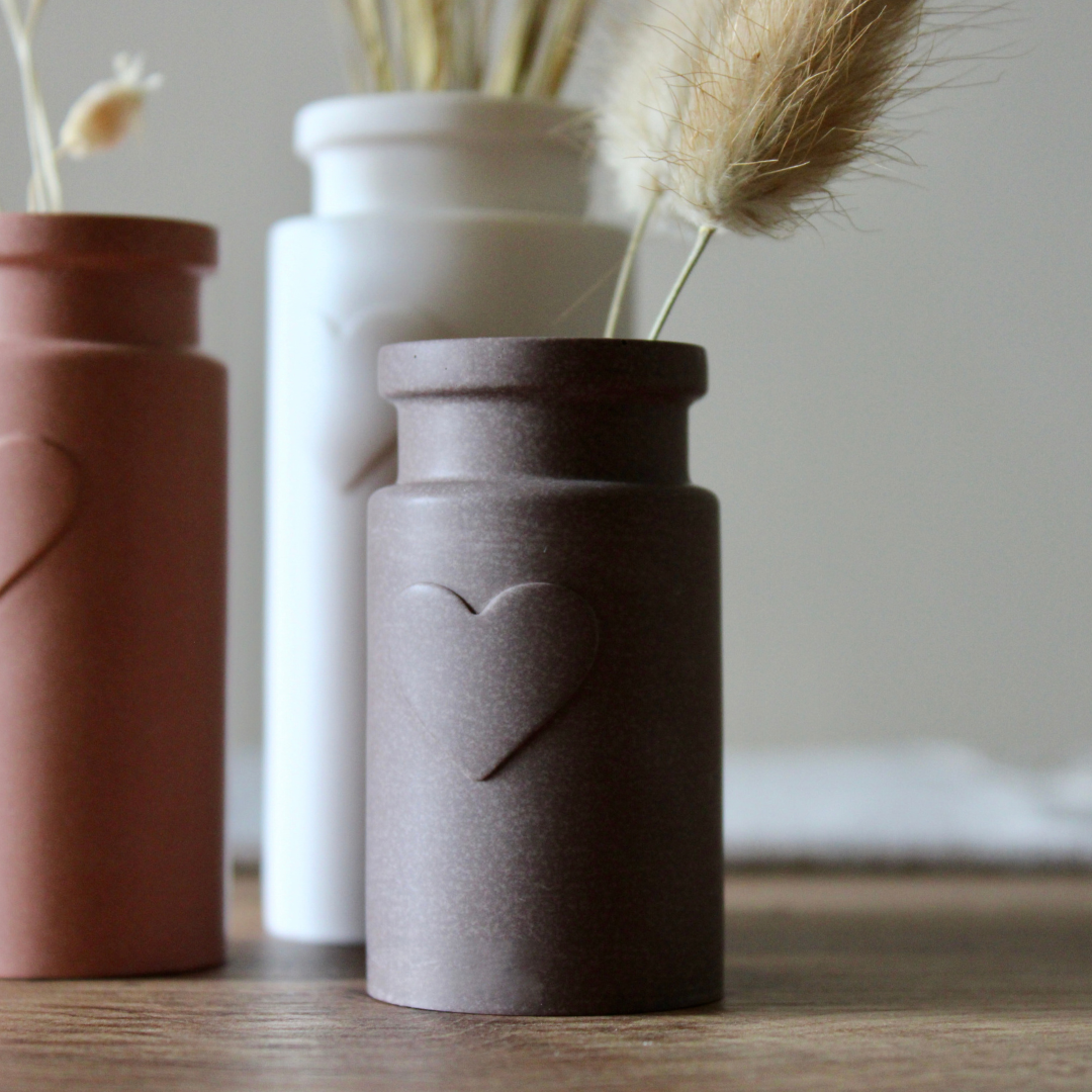 CHARME, Set 3 vasetti fatti a mano